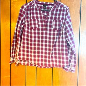 Bit & bridle long sleeve top size medium flannel pattern.